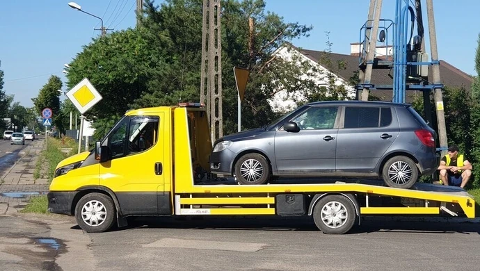 Kolizja przy ul. Roosevelta w Piotrkowie