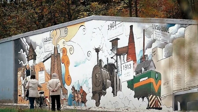 Pomóż ukończyć mural "Historia sulejowskich Wapienników"