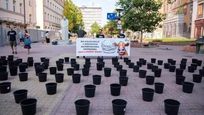 Ile wody potrzeba do wyprodukowania jednego burgera? W czwartek uliczna akcja Vivy