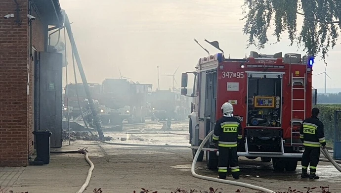 Pożar hali magazynowej w Gomulinie (GALERIA)