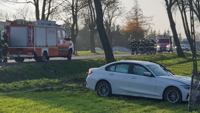 Zderzenie dwóch aut na krajowej "91". Droga znowu przejezdna