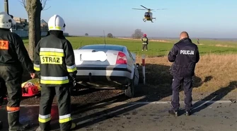 Zespół LPR interweniował po wypadku na DK nr 42