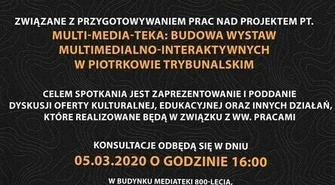 Wystawy multimedialne i interaktywne w Piotrkowie. Konsultacje społeczne w mediatece