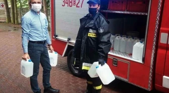 Rozwozili środki dezynfekcyjne do żłobków i przedszkoli