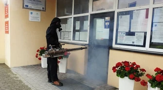 Gmina Aleksandrów: Dezynfekcja w Urzędzie Gminy