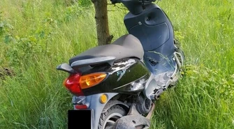 Pijany motocyklista spowodował kolizję drogową