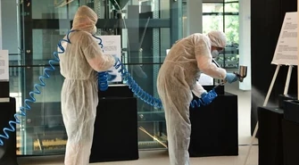 Tak walczyli w mediatece z bakteriami i wirusami