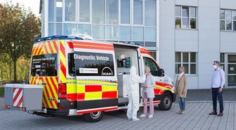 MAN TGE - pojazd diagnostyczny do wykonywania testów na koronawirusa