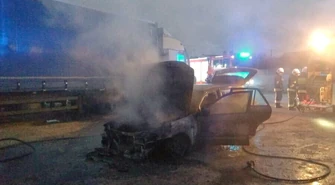 Samochód doszczętnie spłonął w Żarnowicy