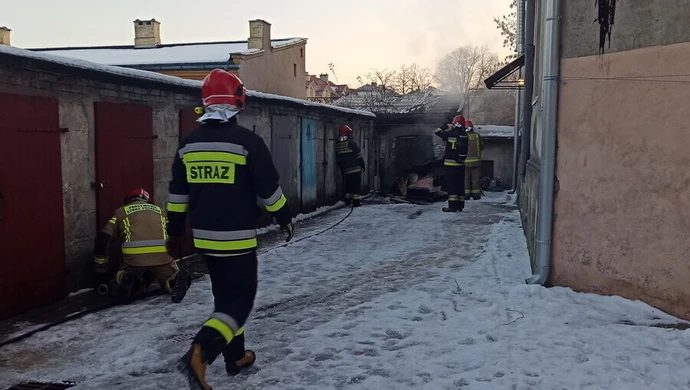Pożar przy ul. Zamurowej