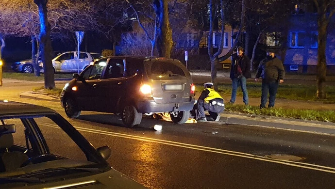 Potrącenie pieszej na Dmowskiego