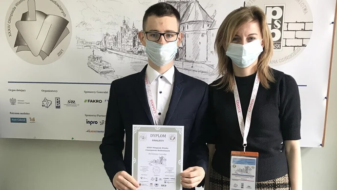 Uczeń Budowlanki wyróżniony w ogólnopolskiej olimpiadzie branżowej