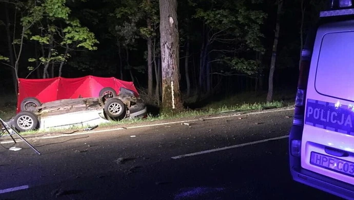 Śmierć po dachowaniu na DK91