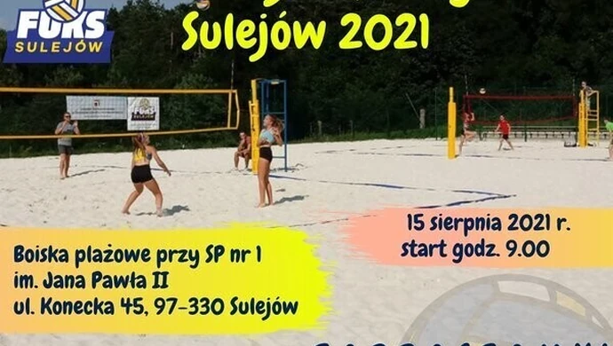 Amatorski turniej siatkówki plażowej w Sulejowie
