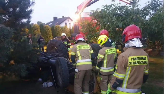 Śmiertelny wypadek z udziałem ciągnika