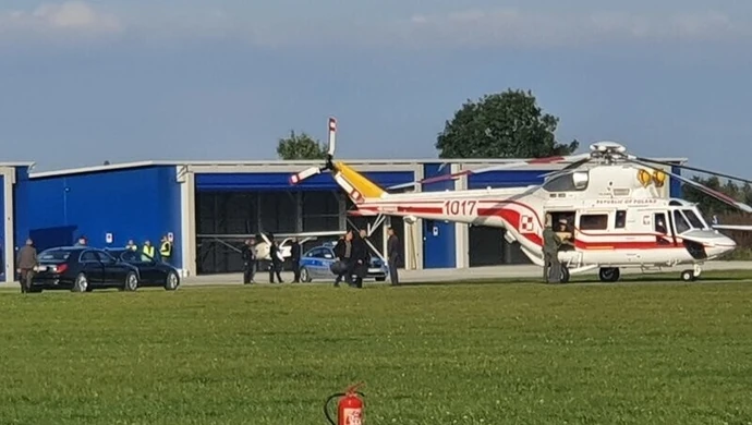 Andrzej Duda odleciał z piotrkowskiego lotniska (VIDEO)