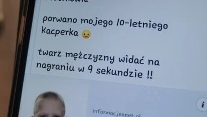 Porwanie dziecka w Piotrkowie. Uwaga to fake news!