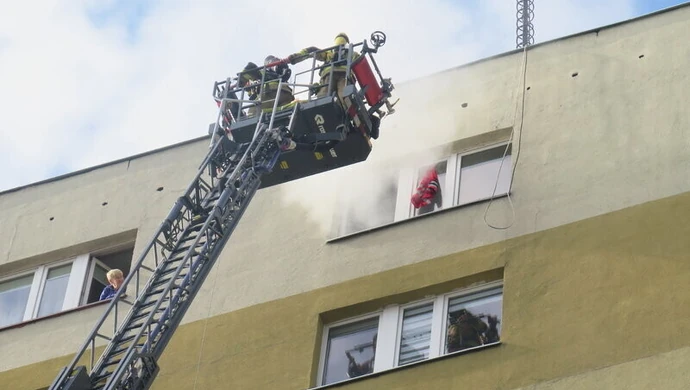 Pożar w mieszkaniu na Zamenhofa