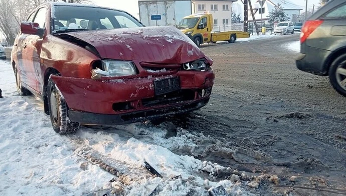 Kolizja obok szpitala