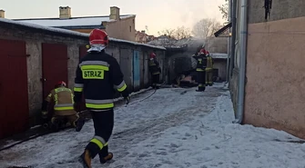 Pożar przy ul. Zamurowej