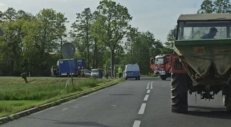 Zderzenie dwóch pojazdów w Grabicy