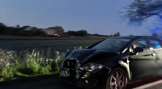 Zderzenie trzech samochodów w Poniatowie