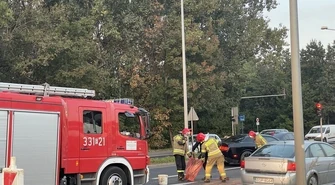 Zderzenie dwóch osobówek przy Bugaju