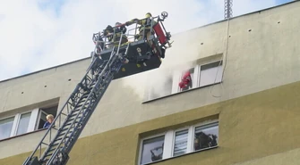 Pożar w mieszkaniu na Zamenhofa