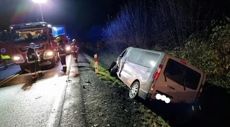 Czołowe zderzenie na DK74