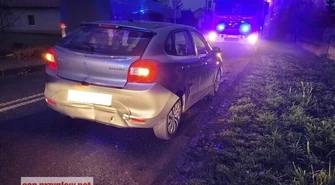 Trzy wozy strażackie i dwa radiowozy do&#8230; wgniecionego zderzaka