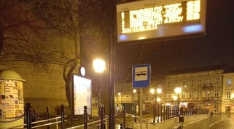 Błędny rozkład na tablicach świetlnych na POW