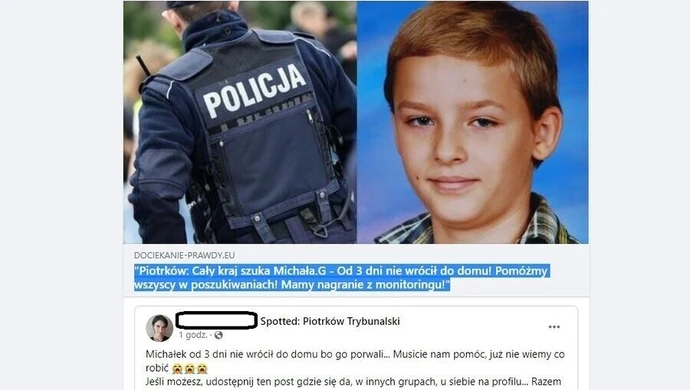 Porwanie dziecka w Piotrkowie. Nie dajcie się oszukać!