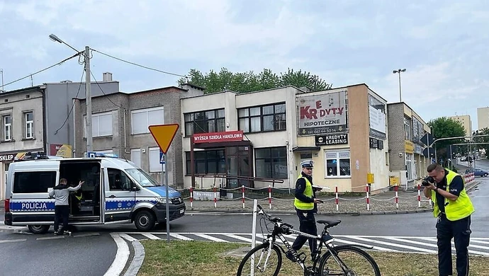 Potrącenie rowerzysty na ul. Sienkiewicza  (ZDJĘCIA)