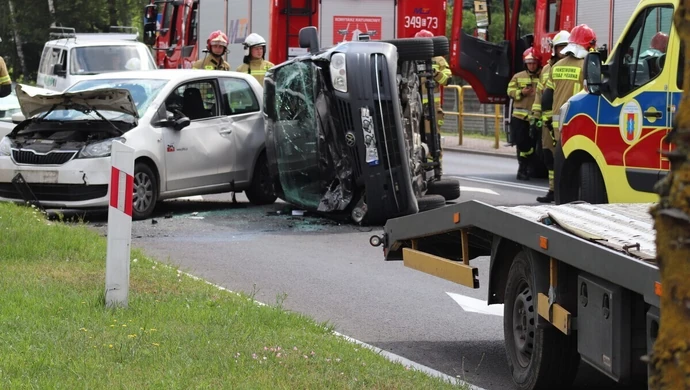 Dachowanie na DK12 [ZDJĘCIA]