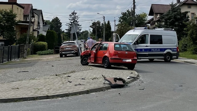Zderzenie w Piotrkowie. Polna i Źródlana były zablokowane (ZDJĘCIA)