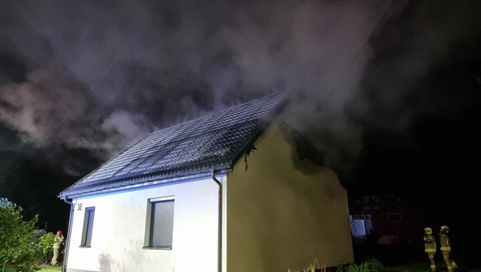 Pożar domu w gminie Aleksandrów