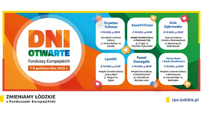 Zapraszamy na Dni Otwarte Funduszy Europejskich 2022