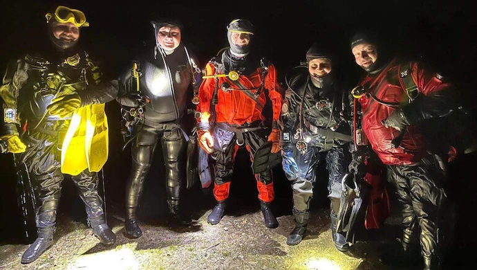 Nocne nurkowanie na Wapiennikach