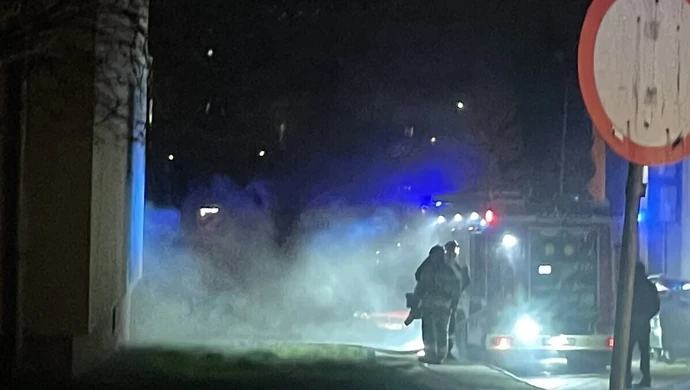 Pożar w bloku na Mieszka I