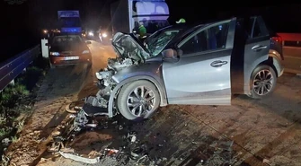 Nocne zderzenie na A1