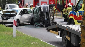 Dachowanie na DK12 [ZDJĘCIA]