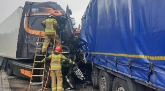 Cztery ciężarówki zderzyły się na A1. Jedna osoba zginęła