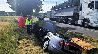 Śmiertelny wypadek na DK74