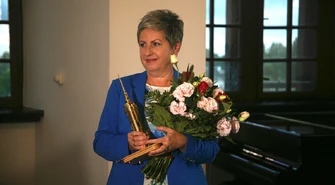 Magdalena Markiewicz ze Złotą Wieżą Trybunalską