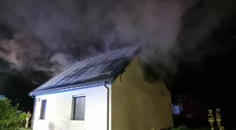 Pożar domu w gminie Aleksandrów