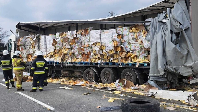 Zderzenie ciężarówek