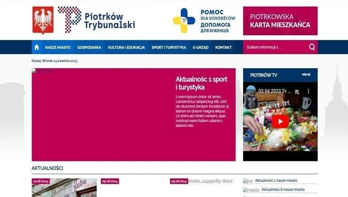 Problemy z oficjalną stroną miasta