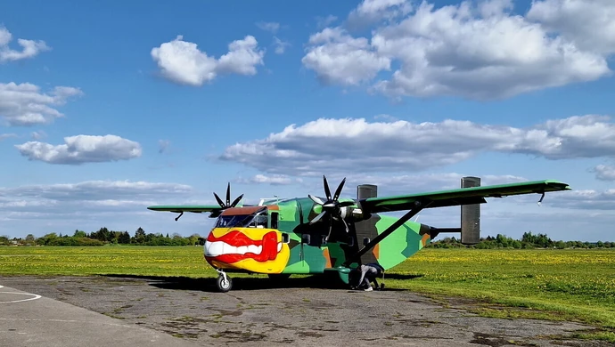 Kolejny Skyvan nad Piotrkowem