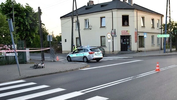 Potrącony rowerzysta trafił do szpitala