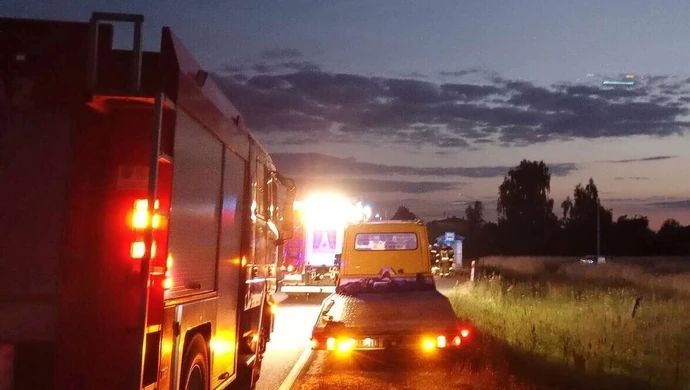 Dachowanie auta na krajowej "12"